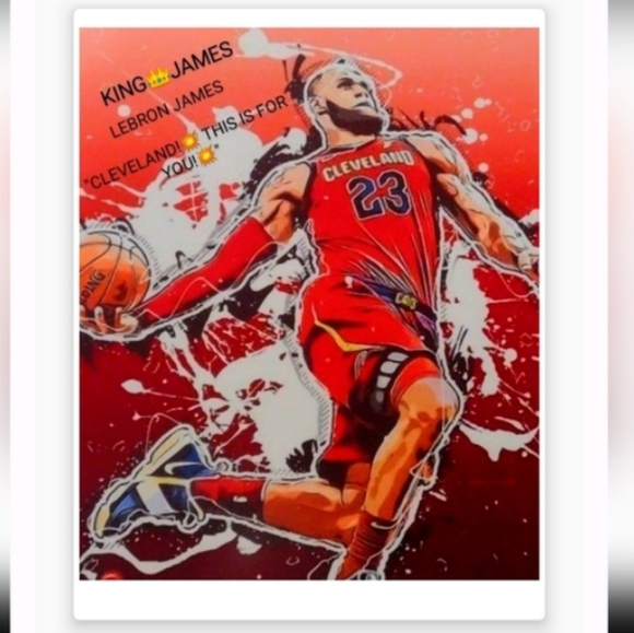 NEW! LEBRON JAMES SELF-CREATED 8.5x11 ULTRA PREMIUM GLOSSY BASKETBALL ART POSTER - Picture 1 of 5